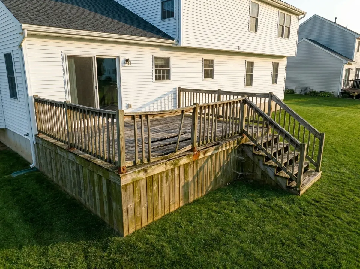 Deck Remodeling before the work