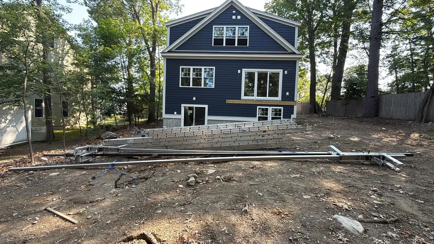 Windows and trim set into new siding