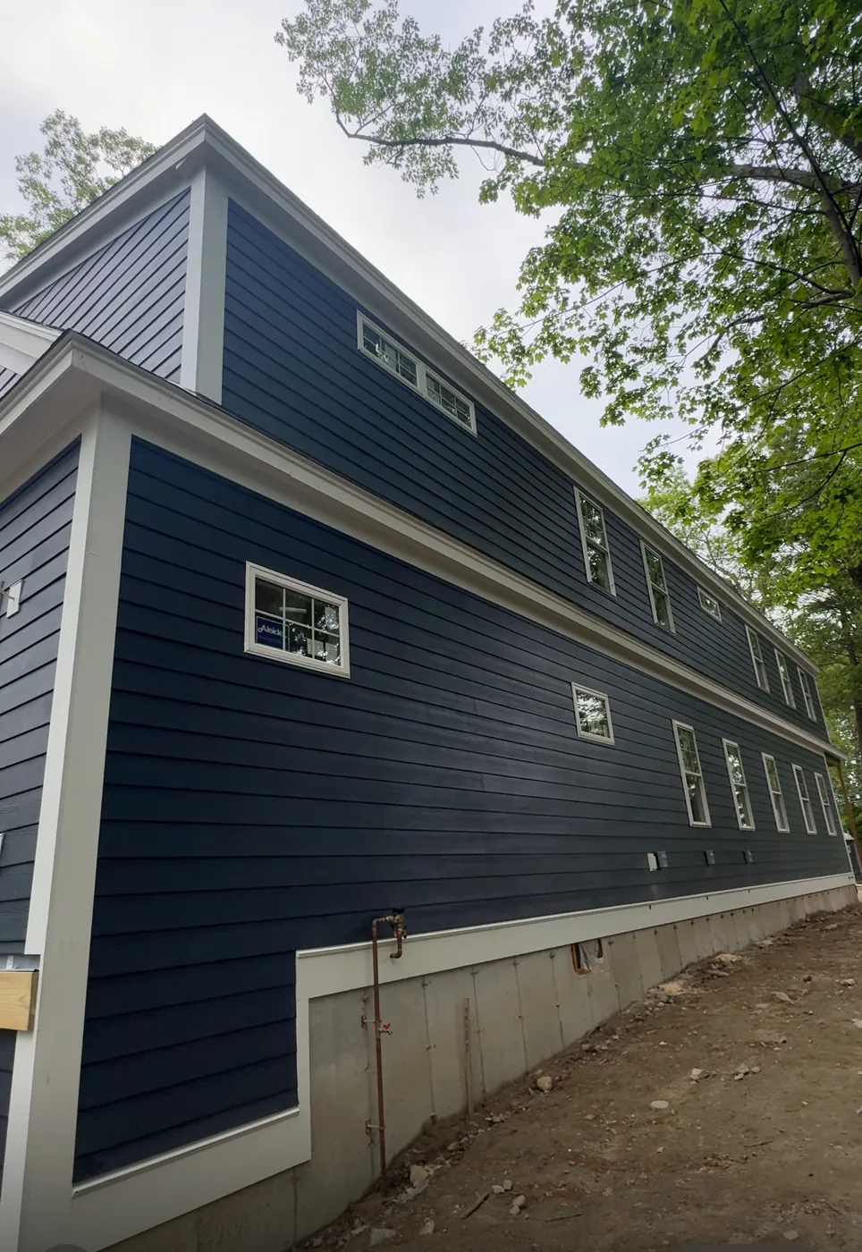 Completed siding installation on a single family home