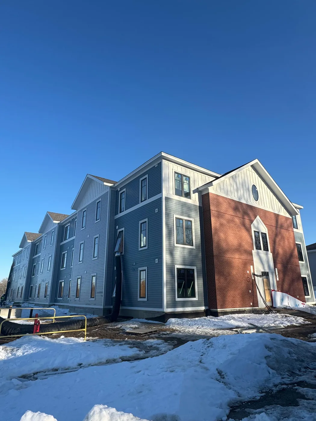 Siding installation on a multifamily property