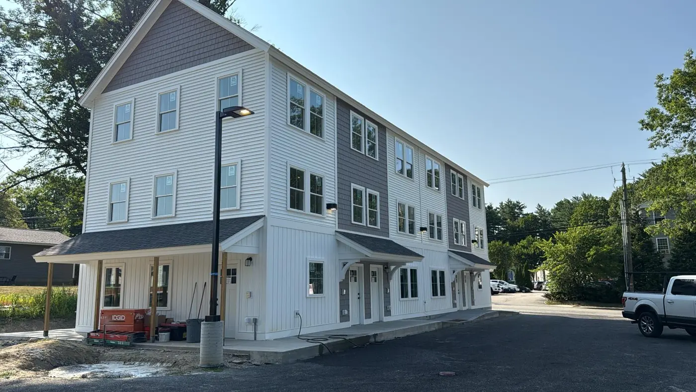 Siding and seamless gutters on a residential exterior