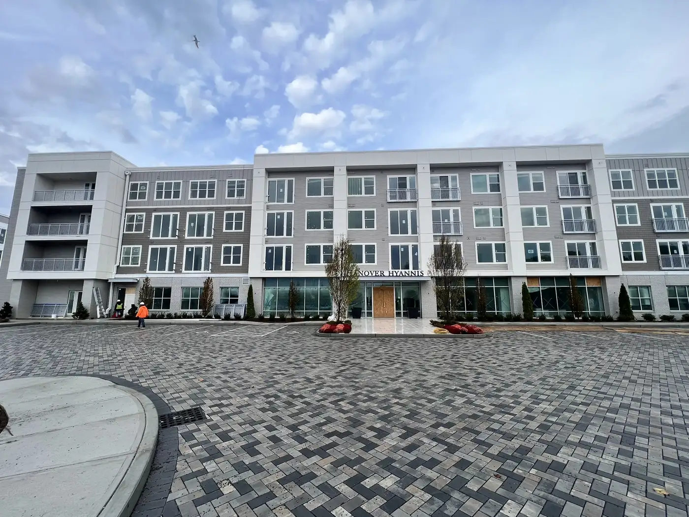 Siding on a large residential development