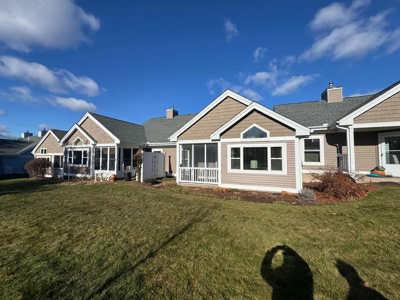 Completed exterior on a ranch style property