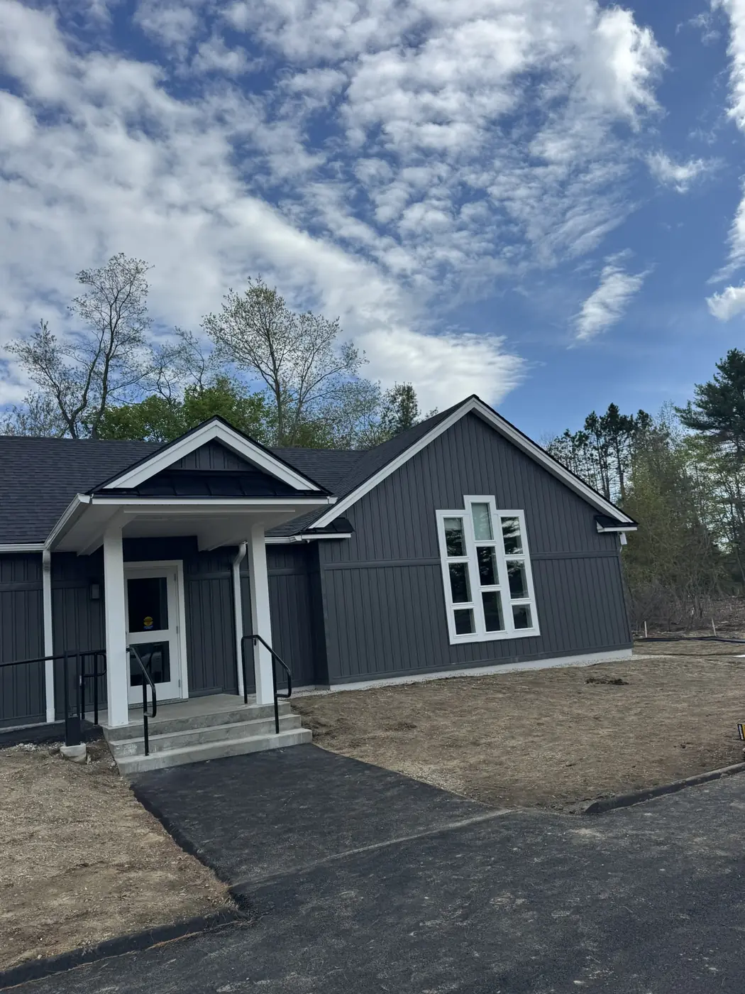 Exterior work on a commercial building