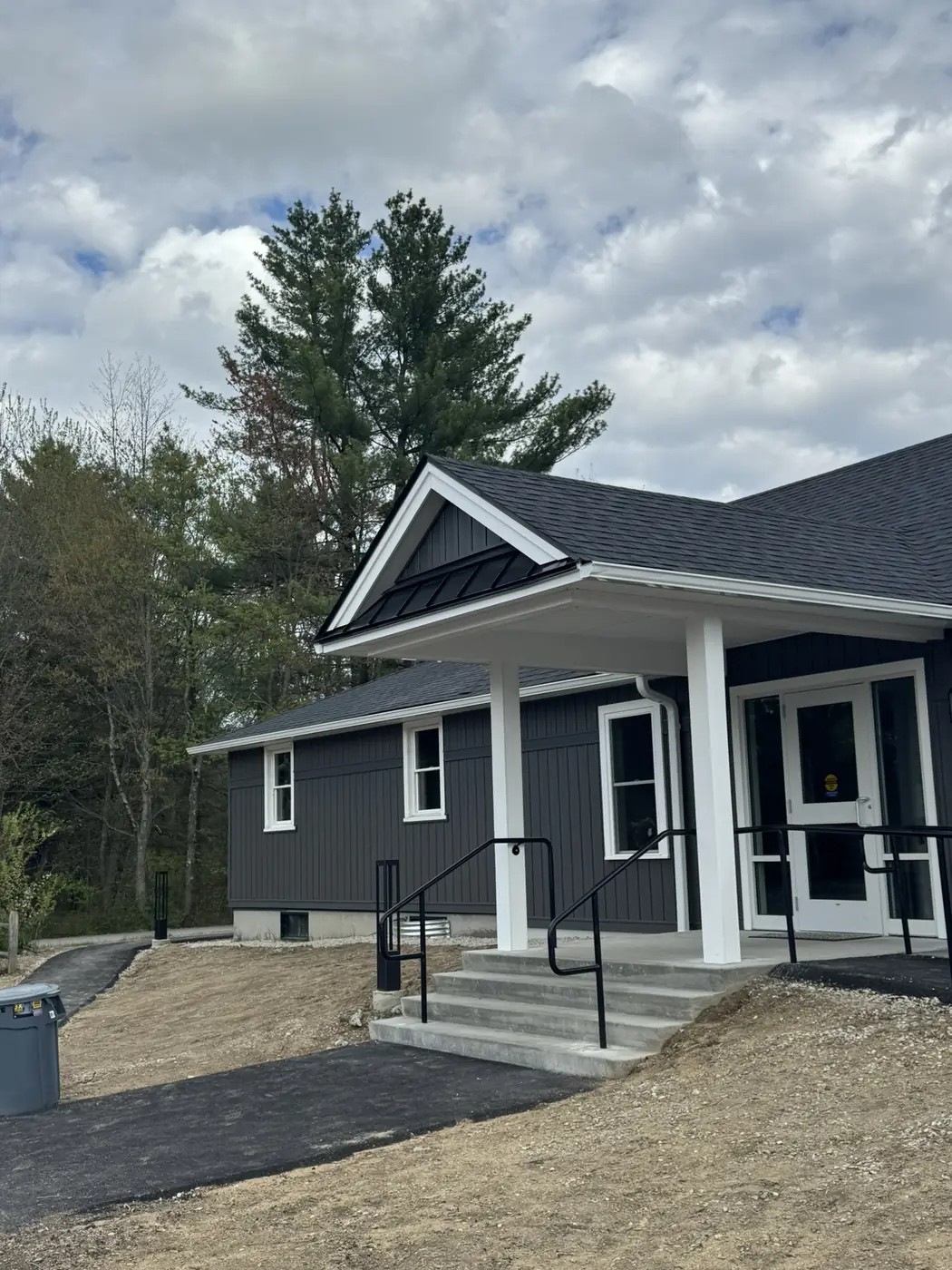Completed windows on a renovated building