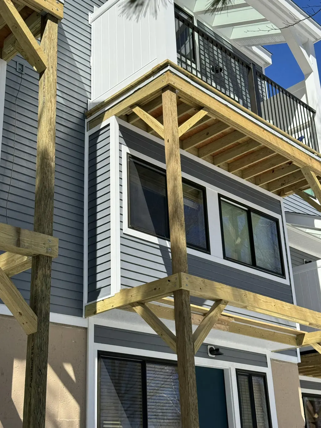 New siding on a residential exterior